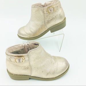 Toddler Girl's Rose Gold Ankle Boots Sz 10